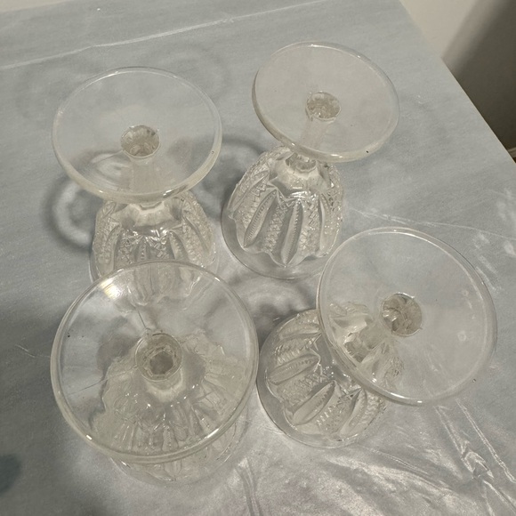 Vintage Pressed Glass Cordial Glasses Set | Bar Cart Decor - Picture 3 of 5